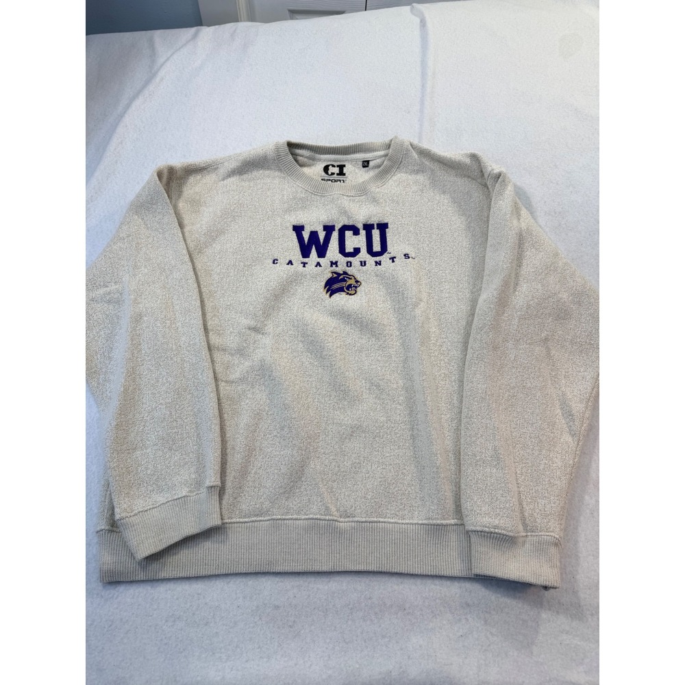 CI Sport WCU Catamounts Crewneck Sweatshirt Oatmeal Heather 2XL CIHC D